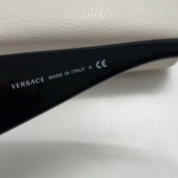 VERSACE SUNGLASSES BLACK with Gold Studs Comes with a box - Picture 8 of 10